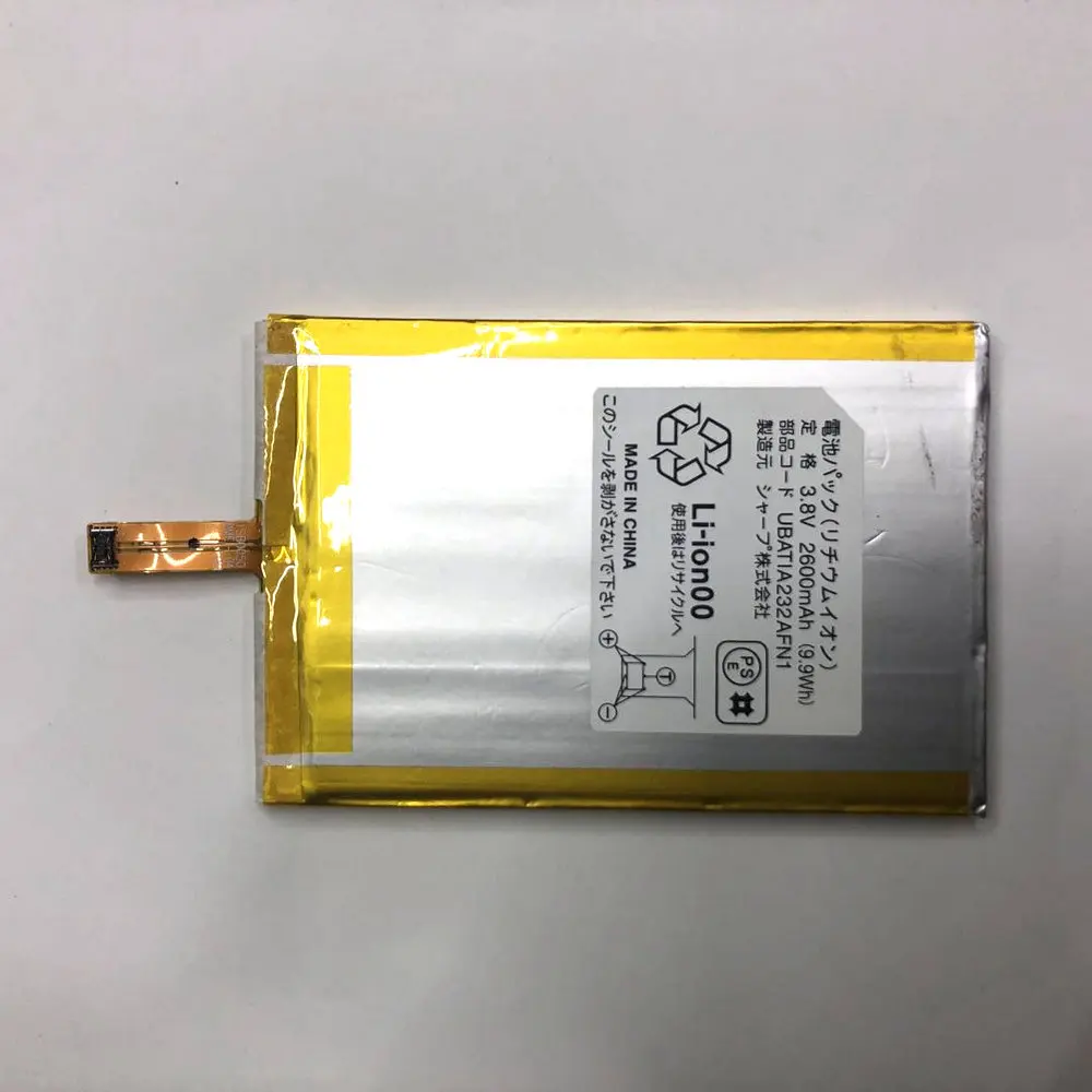 Оригинальный аккумулятор 2600 мАч, 3,8 Вт/ч, в для Sharp, аккумулятор для сотового телефона UBATIA232AFN1, Стандартный аккумулятор 
Оригинальный аккумулятор 2600 мАч, 3,8 Вт/ч, в для Sharp, аккумулятор для сотового телефона UBATIA232AFN1, Стандартный аккумулятор