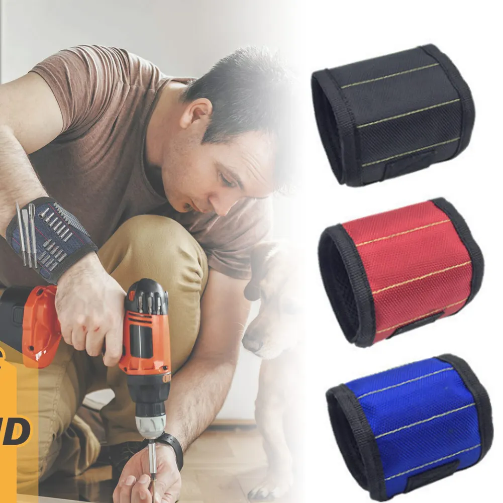 

Strong Magnets Wristband Holding Tools Nails Screws Drill Bits for Men Father Handyman TP-Hot