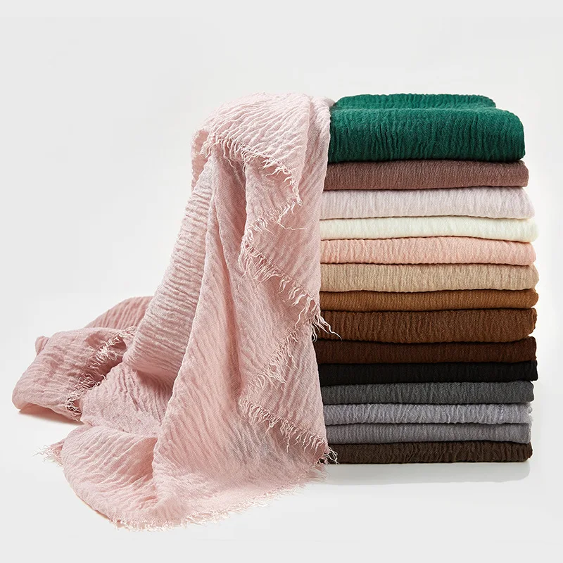 women cotton crinkle hijab scarf women muslim pleated plain soft headscarf shawl and wraps bandana foulard femme turban scarves
women cotton crinkle hijab scarf women muslim pleated plain soft headscarf shawl and wraps bandana foulard femme turban scarves