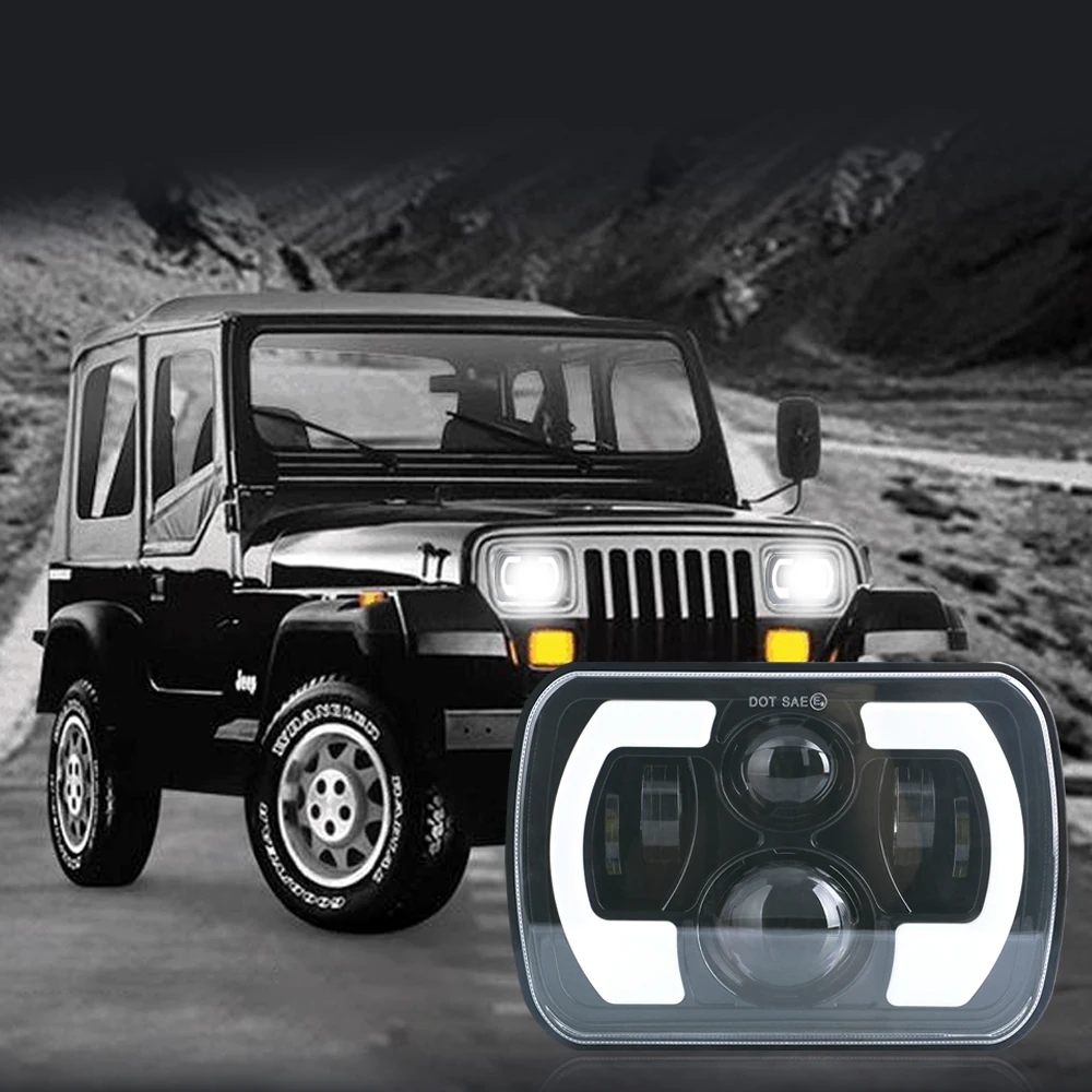 5X7 7X6 Inch Square Hi/Lo Beam LED Headlight Headlamp DRL Turn Sigal For Jeep Wrangler YJ Cherokee XJ 4x4 Auto Car Accessories
5X7 7X6 Inch Square Hi/Lo Beam LED Headlight Headlamp DRL Turn Sigal For Jeep Wrangler YJ Cherokee XJ 4x4 Auto Car Accessories