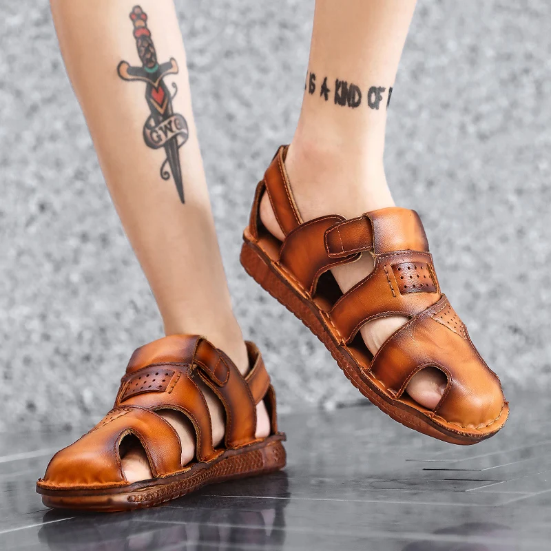 Classic Men's Sandals Summer Soft Sandals Comfortable Men Shoes Genuine Leather Sandals Big Size Soft Outdoor Men Roman Sandals
Classic Men's Sandals Summer Soft Sandals Comfortable Men Shoes Genuine Leather Sandals Big Size Soft Outdoor Men Roman Sandals