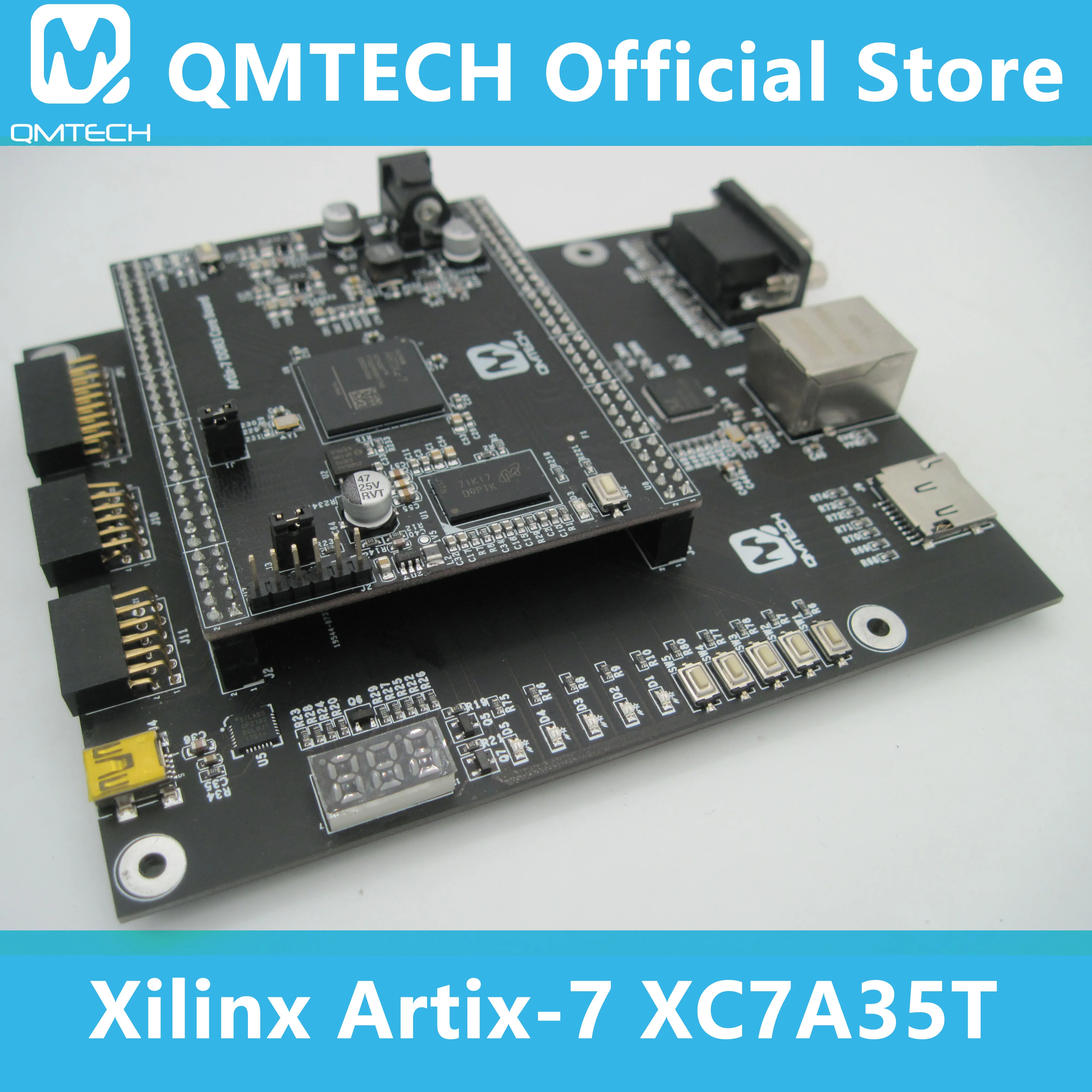 Макетная плата QMTECH Xilinx FPGA Artix7 XC7A35T DDR3 256 Мб|Аксессуары для демонстрационных