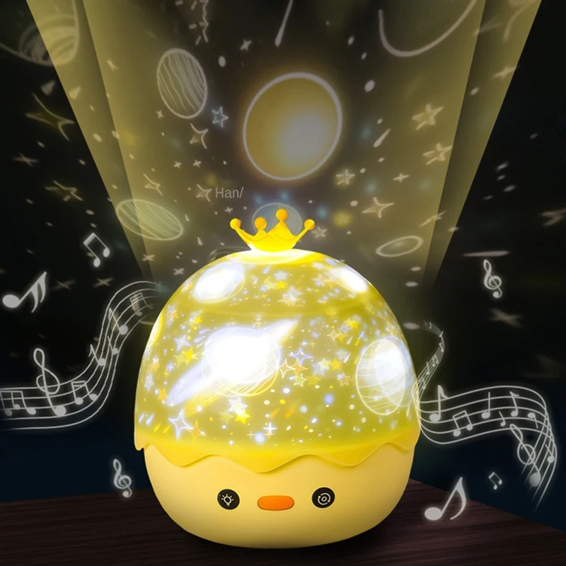Kids LED Night Light Projector Lamp Crown Duck Projection Starry Sky Light Romantic Rotating Music Box For Bedroom Party Gift
Kids LED Night Light Projector Lamp Crown Duck Projection Starry Sky Light Romantic Rotating Music Box For Bedroom Party Gift