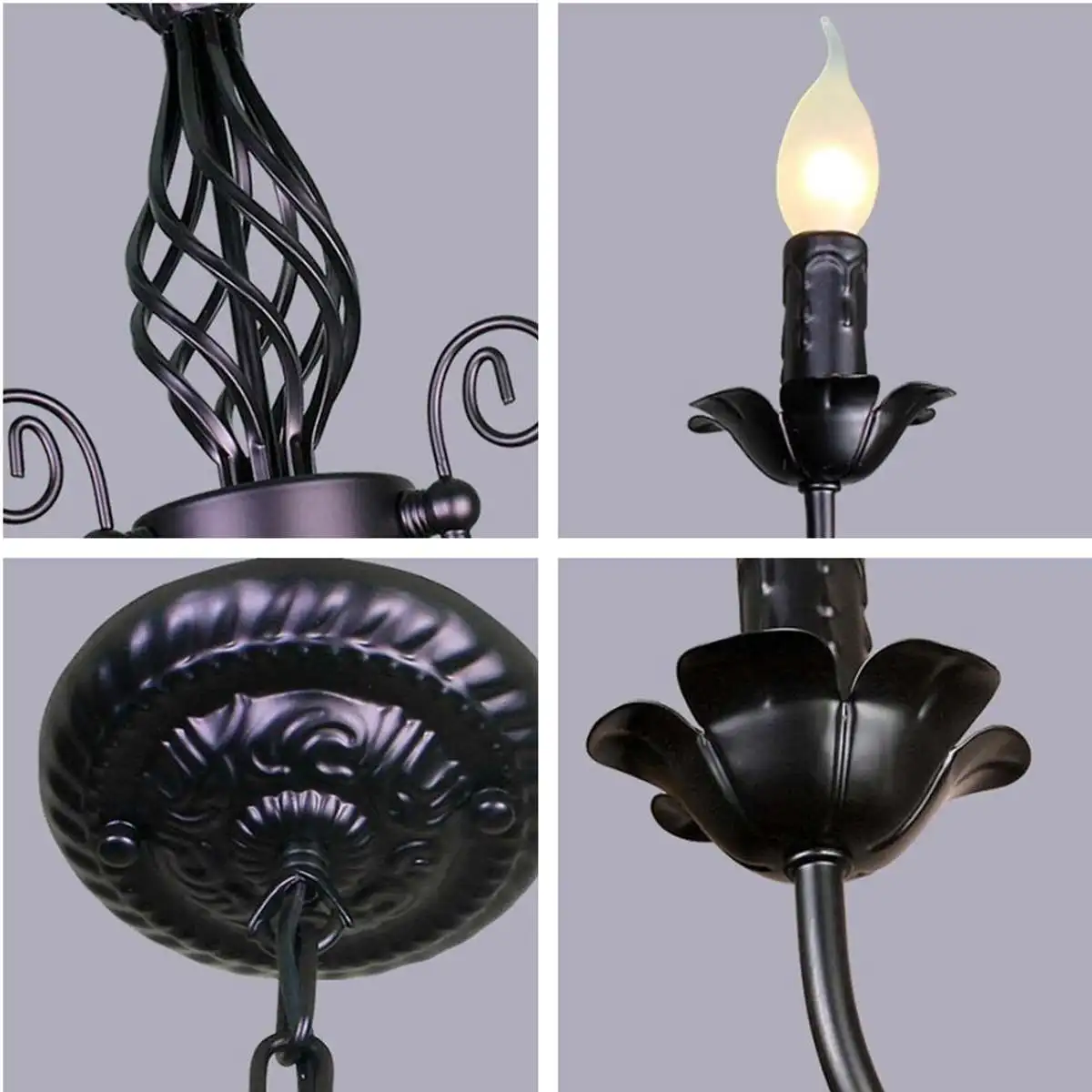 Modern Chandelier Retro Style 6 Head Ceiling Lighting Loft Living Room Dining Room Kitchen Ceiling Light Fixture Candle Light
Modern Chandelier Retro Style 6 Head Ceiling Lighting Loft Living Room Dining Room Kitchen Ceiling Light Fixture Candle Light