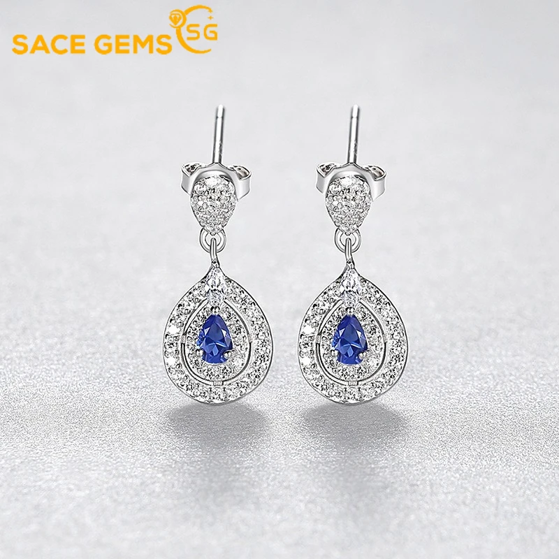 SACE GEMS Elegant Vintage Simulation Sapphire Stud Earrings for Women Top Quality 925 Sterling Silver blue Zircon Party Jewelry
SACE GEMS Elegant Vintage Simulation Sapphire Stud Earrings for Women Top Quality 925 Sterling Silver blue Zircon Party Jewelry