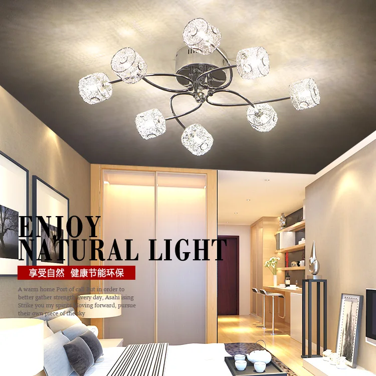 modern lutres LED lamp G4 Aluminum wire ceiling lights living room bedroom home Lighting remote control lustre | Лампы и освещение
