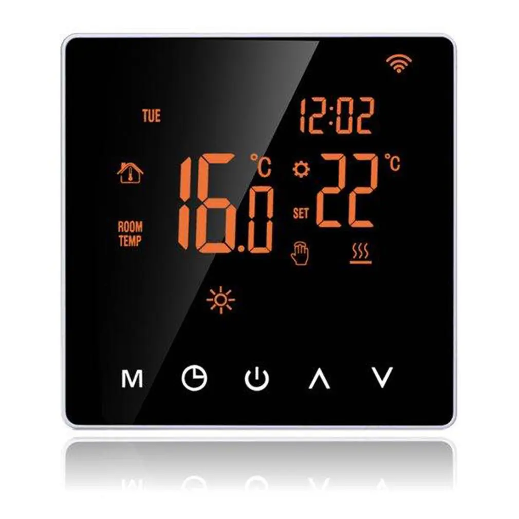 Floor heating all types of touch thermostat wire floor heating room thermostat touch screen LCD display temperature controller
Floor heating all types of touch thermostat wire floor heating room thermostat touch screen LCD display temperature controller