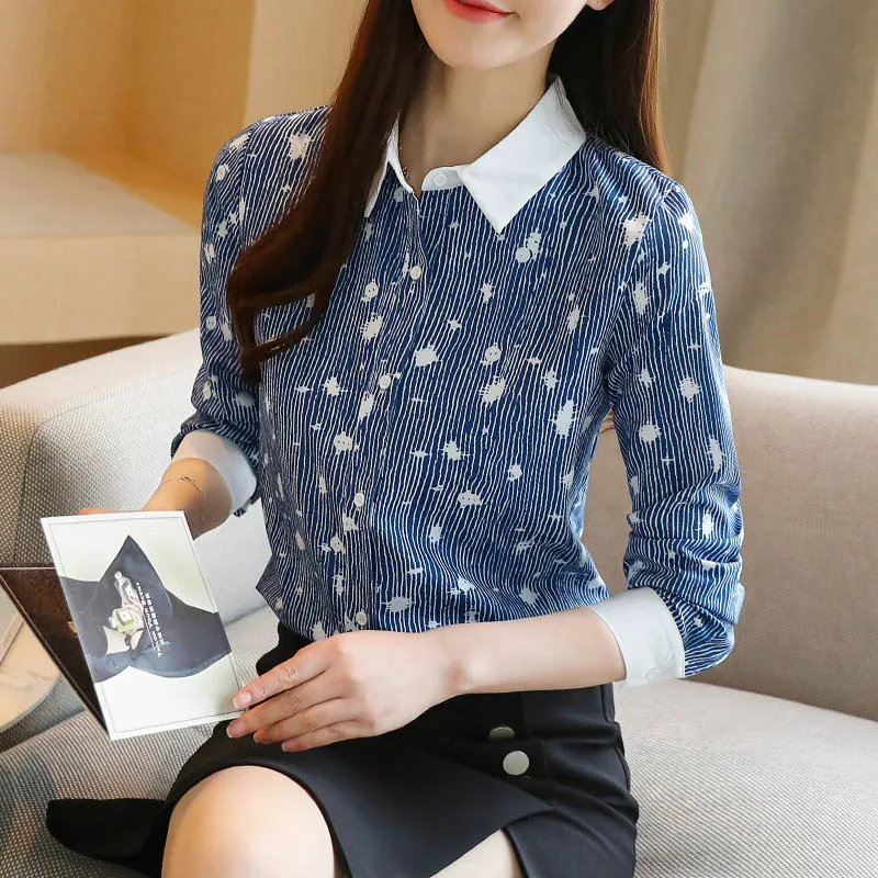 Korean Women Shirts Chiffon Women Blouses Office Lady Print Shirt Tops Plus Size Woman Striped Blouse Blusas Mujer De Moda 2020
Korean Women Shirts Chiffon Women Blouses Office Lady Print Shirt Tops Plus Size Woman Striped Blouse Blusas Mujer De Moda 2020