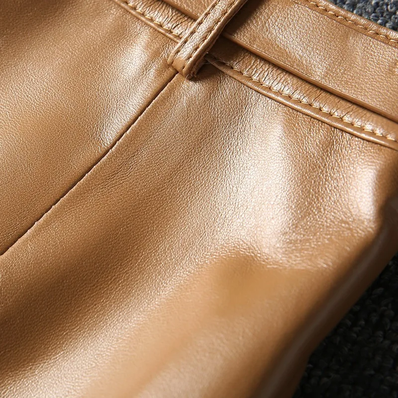 Women A Line Spring Belted Slim Fit Sexy Skirt Office Ladies High Waist Sheepskin Real Leather Skirt Mini Jupe Femme Solid Color
Women A Line Spring Belted Slim Fit Sexy Skirt Office Ladies High Waist Sheepskin Real Leather Skirt Mini Jupe Femme Solid Color