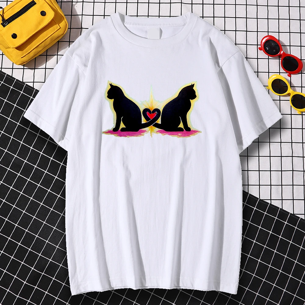 Vintage Quality Cats With Their Tails Connected Into Love Printing T Shirt Male Casual Home Tops Clothes Men's Tshirts Kohpweran
Vintage Quality Cats With Their Tails Connected Into Love Printing T Shirt Male Casual Home Tops Clothes Men's Tshirts Kohpweran