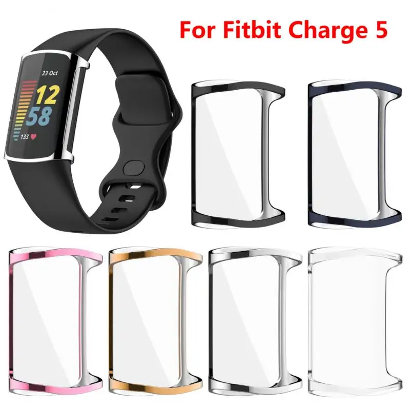 

For Fitbit Charge 5 Case TPU Silicone Protective Clear Case Cover Shell For Fitbit Charge5 Smart Watch Band Accessorie Anti-drop