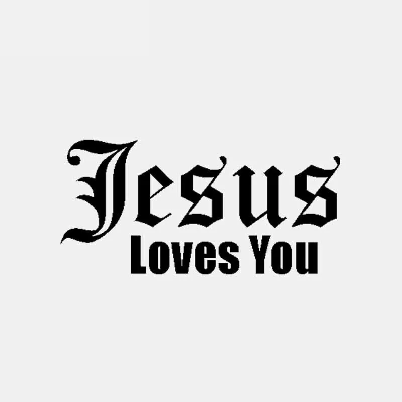 Car Sticker Personality Jesus Loves You Christian Religion PVC Car Decoration Sticker Creative Waterproof Black/White, 14cm*7cm 
Car Sticker Personality Jesus Loves You Christian Religion PVC Car Decoration Sticker Creative Waterproof Black/White, 14cm*7cm