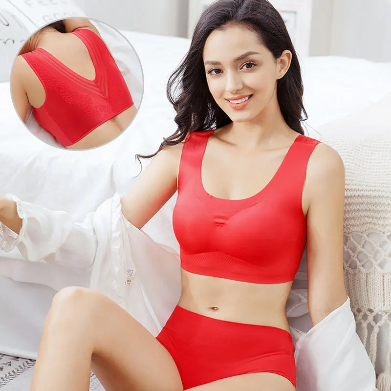 Plus Size M-7XL Seamless Bra Sexy Wire Free Top Lingerie Breathable Brassiere Women Push Up Adjustable Bralette With Padding
Plus Size M-7XL Seamless Bra Sexy Wire Free Top Lingerie Breathable Brassiere Women Push Up Adjustable Bralette With Padding