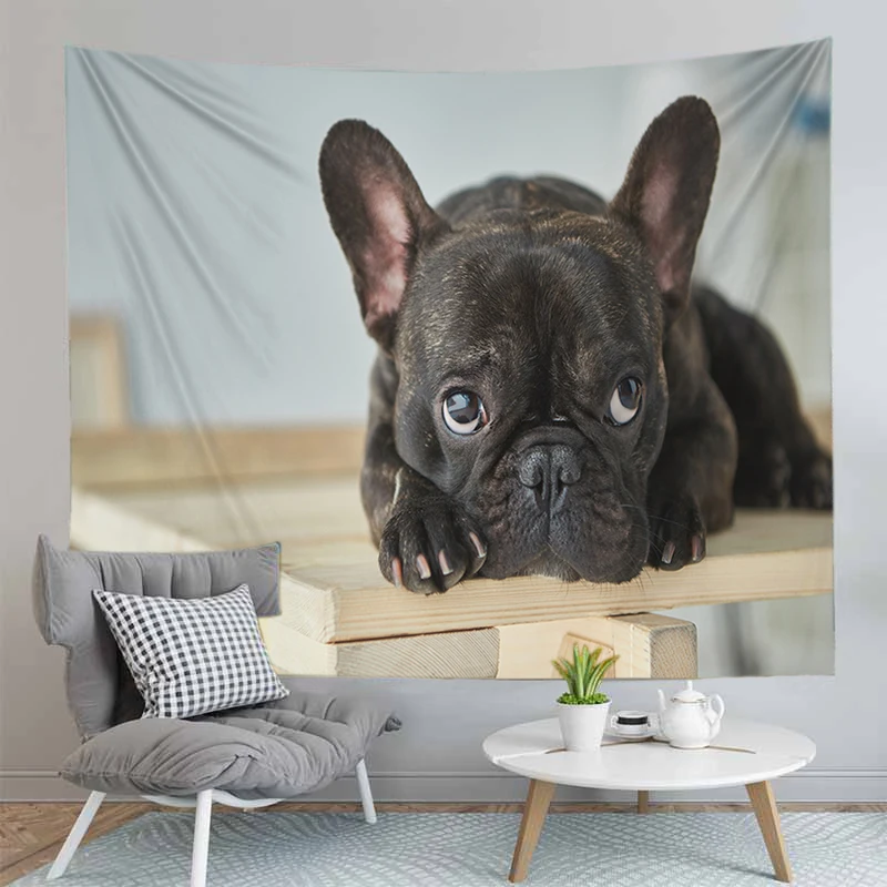 Funny Cute Bulldog Tapestry Wall Hanging Blanket Table Cloth Animal Pug Dog Polyester Carpet Large Size Drop Shipping
Funny Cute Bulldog Tapestry Wall Hanging Blanket Table Cloth Animal Pug Dog Polyester Carpet Large Size Drop Shipping