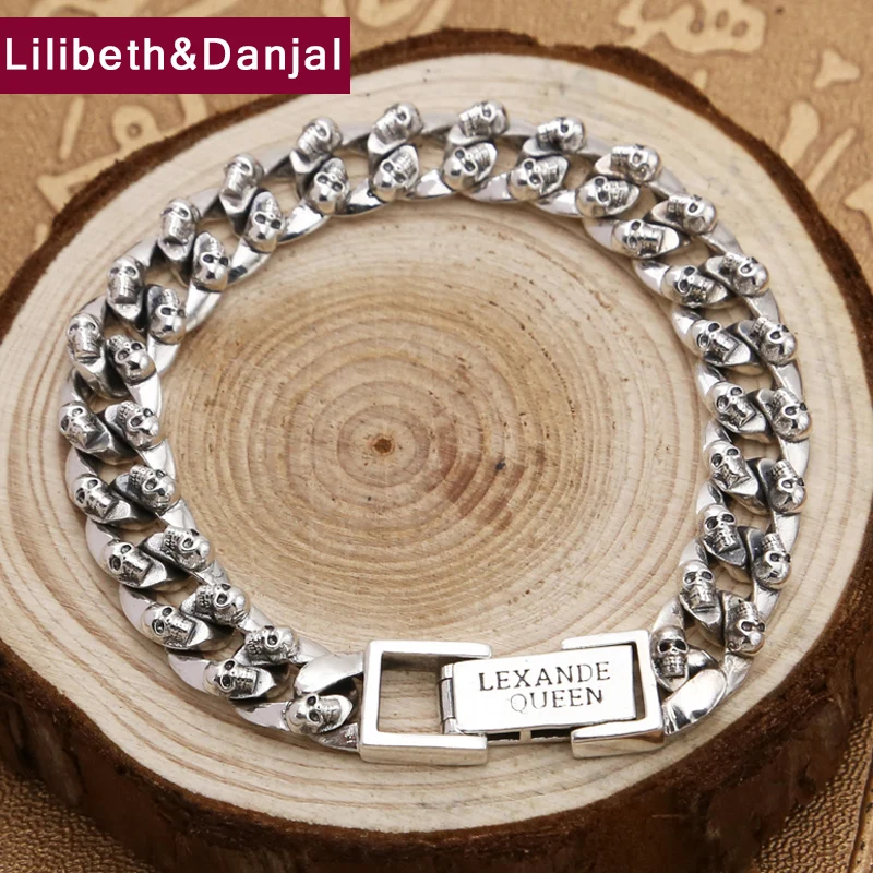 Влюбленные, череп, панк, чистое 925 пробы, серебро, Винтаж, пара, браслет с буквенным принтом, ювелирные изделия, pulseras mujer, 2020, Новое поступление,... 
Влюбленные, череп, панк, чистое 925 пробы, серебро, Винтаж, пара, браслет с буквенным принтом, ювелирные изделия, pulseras mujer, 2020, Новое поступление,...