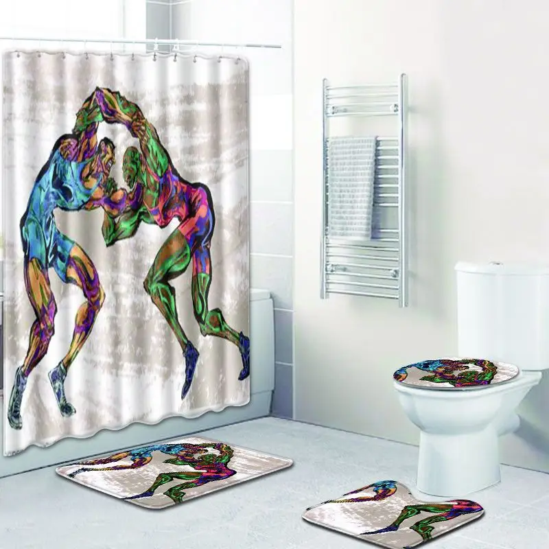 Zeegle Bathroom Mat Set with Shower Curtain Set Animal Pattern Microfiber Toilet Foot Rug Floor Mat Anti-slip 4pcs Toilet Set
Zeegle Bathroom Mat Set with Shower Curtain Set Animal Pattern Microfiber Toilet Foot Rug Floor Mat Anti-slip 4pcs Toilet Set