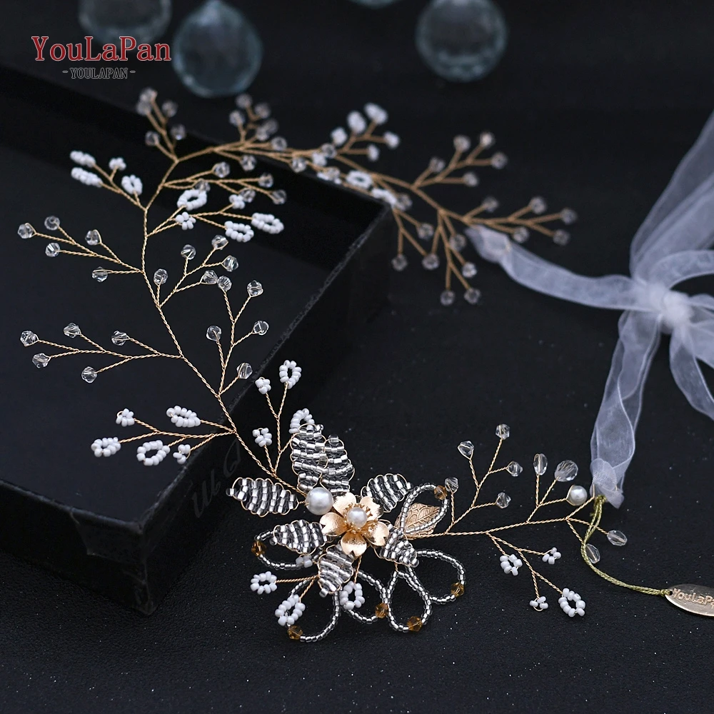 TOPQUEEN Bridal Belts with Pearls Wedding Sash Belt for The Bride Accessories Thin Night Dress SH68 | Свадьбы и торжества