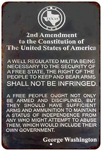 JUCHen 2Nd Amendment 108120067137 Metal Aluminum Sign Posters Wall Decor 12X8Inch
JUCHen 2Nd Amendment 108120067137 Metal Aluminum Sign Posters Wall Decor 12X8Inch