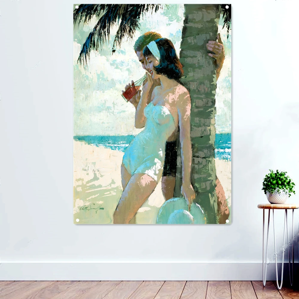 Sexy Lady American Pin up Poster Banner Flag Retro Art Painting Printed Tapestry Wall Decor Home Cafe Bar Decor Wall Picture B2
Sexy Lady American Pin up Poster Banner Flag Retro Art Painting Printed Tapestry Wall Decor Home Cafe Bar Decor Wall Picture B2