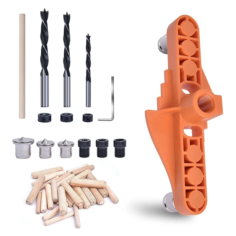 Dowel Jig Kit With Center Scriber Line Offset System, Wood Doweling Hole Drill Guide Tool, Drill Jig For Straight Holes
Dowel Jig Kit With Center Scriber Line Offset System, Wood Doweling Hole Drill Guide Tool, Drill Jig For Straight Holes