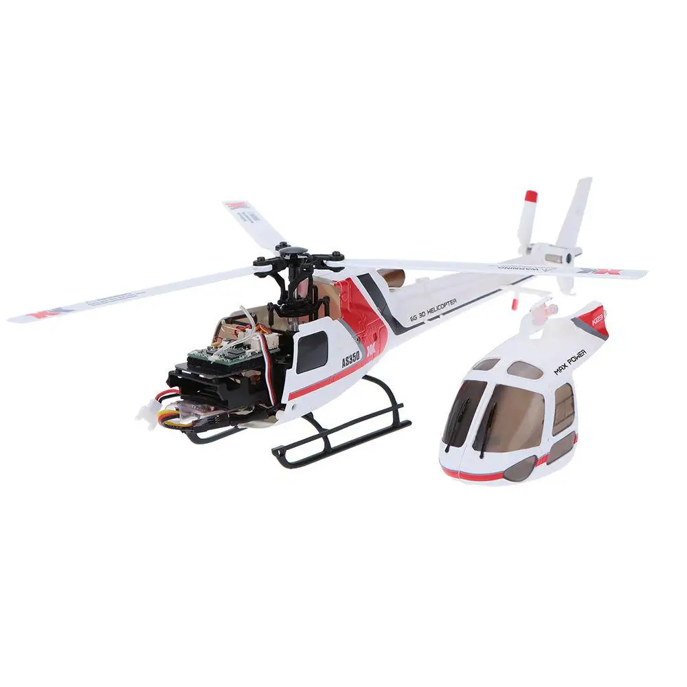 XK K123 6CH бесщеточный AS350 масштаб 3D6G система не aileron RC вертолет игрушки RTF для детей