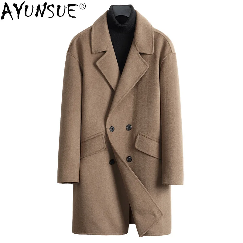 

AYUNSUE Man Jacket Winter Men's Double-sided Wool Fur Coat Male Korean Style Jackets Warm Clothes Mens 2020 Hommes Veste LXR939