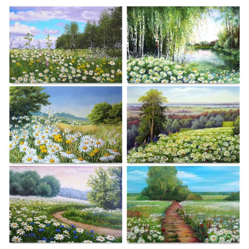 GATYZTORY Acrylic Coloring By Numbers Flower Field Scenery DIY Frame Painting For Oil Painting By Numbers On Canvas Home Decor 
GATYZTORY Acrylic Coloring By Numbers Flower Field Scenery DIY Frame Painting For Oil Painting By Numbers On Canvas Home Decor