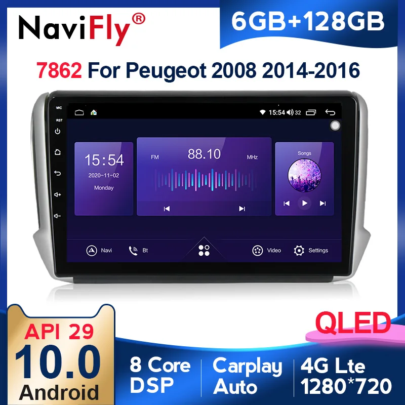 NaviFly 6 ГБ + 128 Гб QLED 1280*720 Android 10,0 автомобильный радиоприемник с навигацией GPS плеер для Peugeot 2008 1 2013 - 2020 Carplay BT 5,0 DSP
NaviFly 6 ГБ + 128 Гб QLED 1280*720 Android 10,0 автомобильный радиоприемник с навигацией GPS плеер для Peugeot 2008 1 2013 - 2020 Carplay BT 5,0 DSP