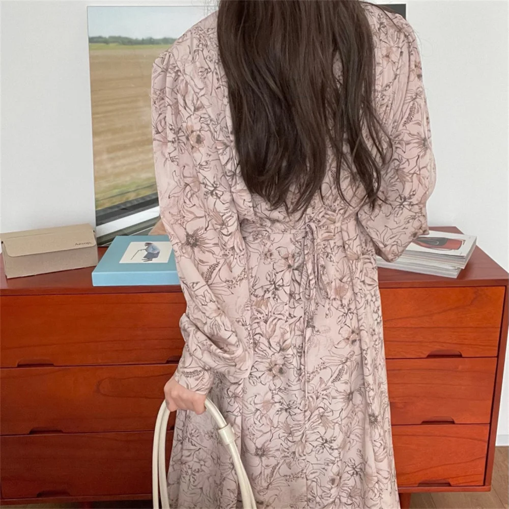 Autumn Prom Elegant Long Dresses Florals Fashion Full Sleeves Close Waist Hot Robe Mujer Slim Women All Match Vestidos 
Autumn Prom Elegant Long Dresses Florals Fashion Full Sleeves Close Waist Hot Robe Mujer Slim Women All Match Vestidos