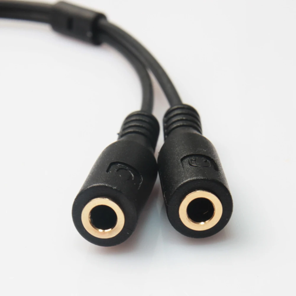 Female Converter Adapter Cable 3.5mmStereo Audio Male to 2 Headphone Mic Y Splitter for iPhone/Android | Электроника