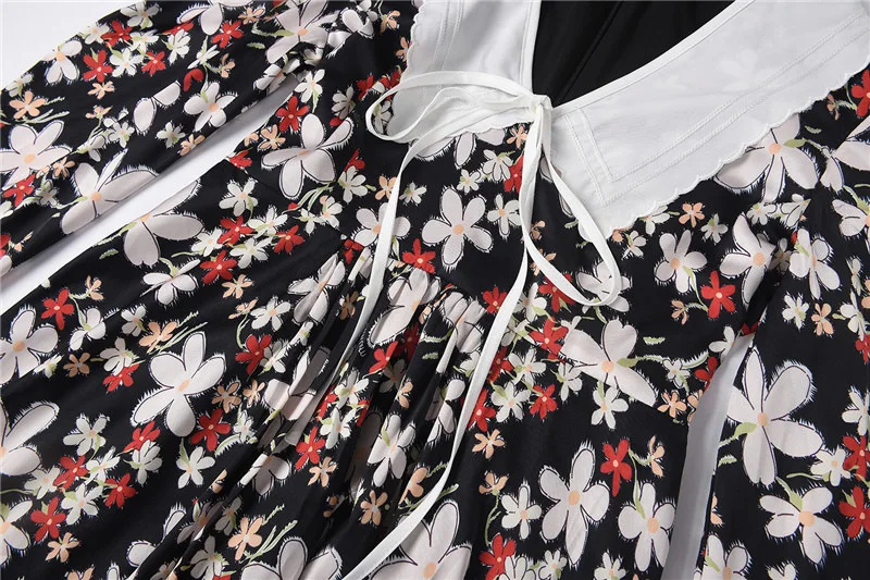 2021 Runway Dress Fashion Women White Collar Long Sleeve Vintage Floral Print Mini Dress Early Spring Ruffles Chiffon Dress
2021 Runway Dress Fashion Women White Collar Long Sleeve Vintage Floral Print Mini Dress Early Spring Ruffles Chiffon Dress