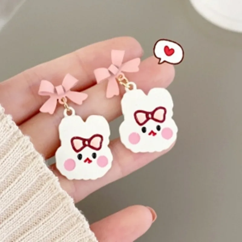 Cute Pink Rabbit Women Dangle Earrings Sweet And Lovely Bow Tie Pink Earrings Fashion Jewelry Womens Accessories
Cute Pink Rabbit Women Dangle Earrings Sweet And Lovely Bow Tie Pink Earrings Fashion Jewelry Womens Accessories
