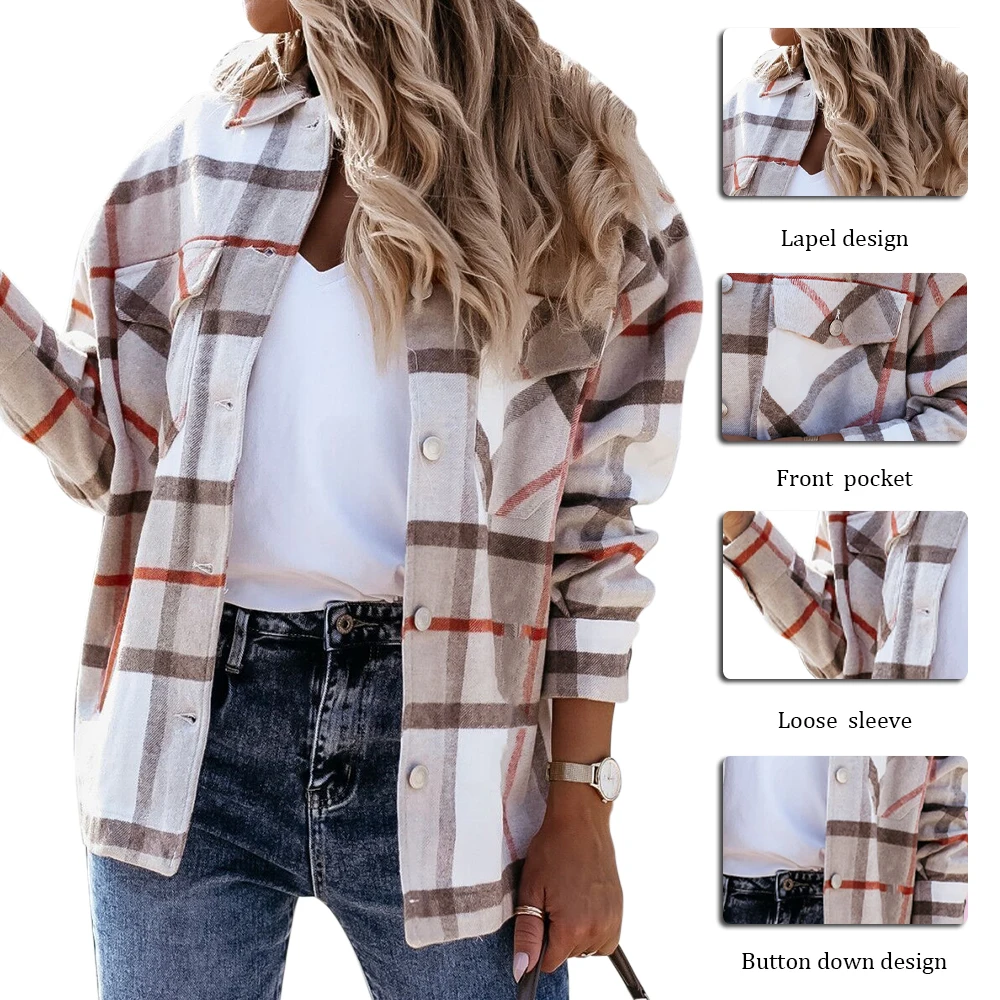Shirts For Women Plaid Long Sleeve Button Up Shirt Collared Tops And Blouse 2021 Autumn Spring Fashion Loose Casual Black White
Shirts For Women Plaid Long Sleeve Button Up Shirt Collared Tops And Blouse 2021 Autumn Spring Fashion Loose Casual Black White
