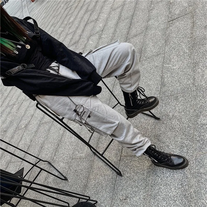 Pants Original Style Street Hip-hop Pocket Cargo Pants American Khaki Skateboard Girdle Pants Women