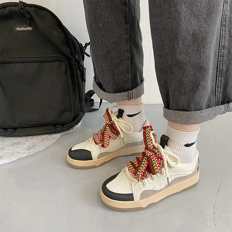 2021 New Women Shoes Korean Sports Shoes Solid Color Thick-Soled White Shoes Flat Shoes Autumn Lace-Up Female Vulcanized Shoes
2021 New Women Shoes Korean Sports Shoes Solid Color Thick-Soled White Shoes Flat Shoes Autumn Lace-Up Female Vulcanized Shoes