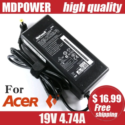 

For ACER Aspire V3-771 V3-771G V5 471G V5-531P V5-551G V5-552G 561G 571G 571P laptop power supply AC adapter charger 19V 4.74A