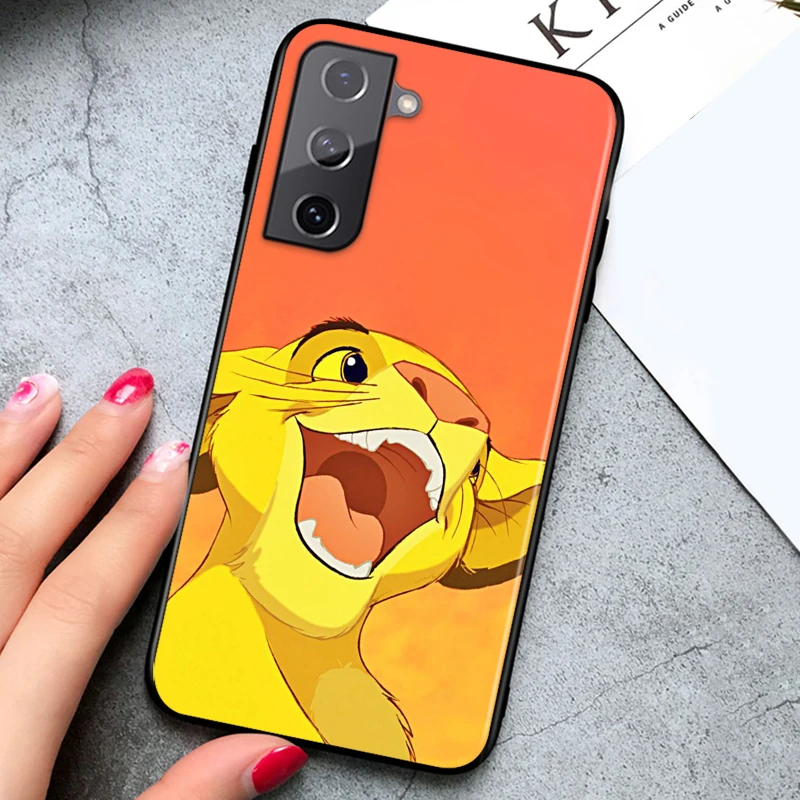 The Lion King Simba For Samsung Galaxy S21 S20 FE Ultra Lite S10 5G S10E S9 S8 S7 S6 Edge Plus Black Soft Phone Case | Мобильные