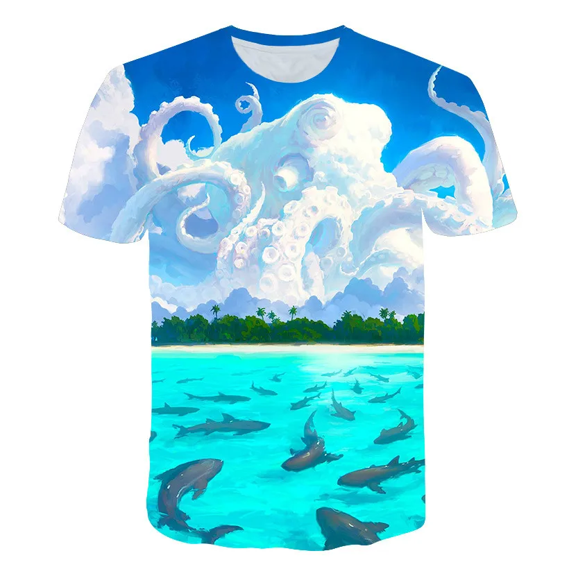 Summer Fishing Casual Men's T-shirt Hot New 3D Fish Print O-Neck Short Sleeve Anime Cool And Comfortable Clothing 100-6XL
Summer Fishing Casual Men's T-shirt Hot New 3D Fish Print O-Neck Short Sleeve Anime Cool And Comfortable Clothing 100-6XL