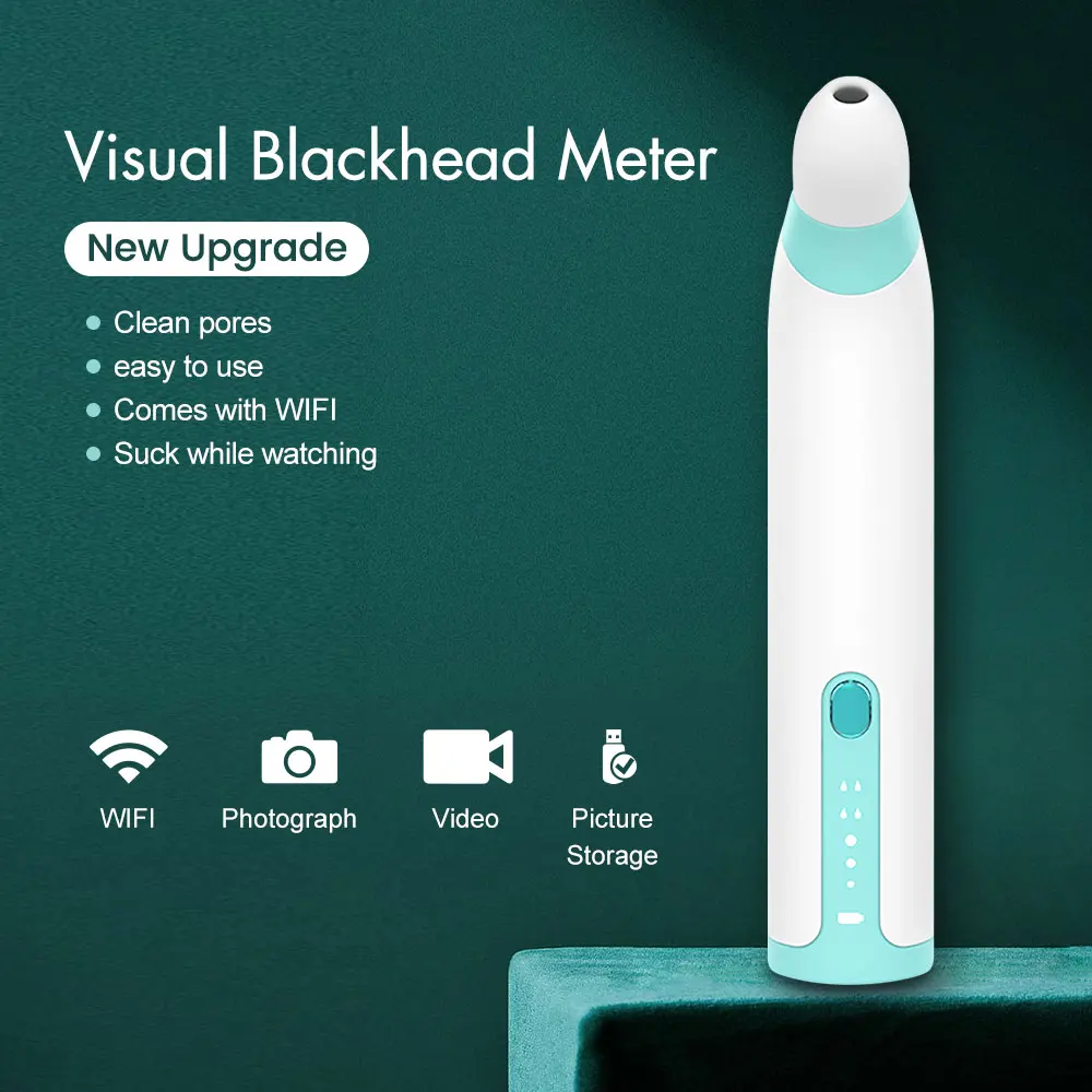 Blackhead Remover Pore Acne Pimple Removal Face Nose Cleaner Vacuum Suction Skin Tag Remover Skin Care Tools with Camera WiFi
Blackhead Remover Pore Acne Pimple Removal Face Nose Cleaner Vacuum Suction Skin Tag Remover Skin Care Tools with Camera WiFi