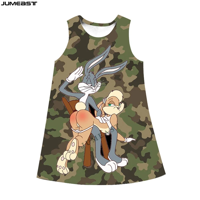 Женские камуфляжные платья Jumeast, летнее камуфляжное платье без рукавов с 3D принтом аниме жуков Банни, ночная рубашка на бретелях
Женские камуфляжные платья Jumeast, летнее камуфляжное платье без рукавов с 3D принтом аниме жуков Банни, ночная рубашка на бретелях