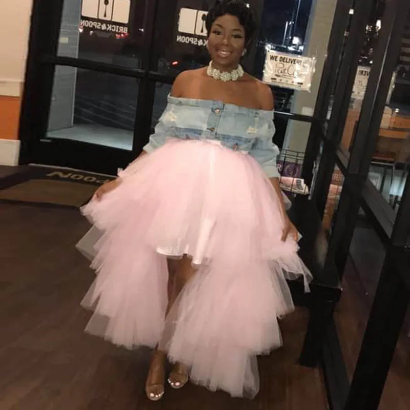 Hot Sale High Low Skirt Pink Tulle Asymmetrical Tutu Skirts Tiered Ruffles Women Occasion Party Skirt Faldas Saia Custom Made
Hot Sale High Low Skirt Pink Tulle Asymmetrical Tutu Skirts Tiered Ruffles Women Occasion Party Skirt Faldas Saia Custom Made