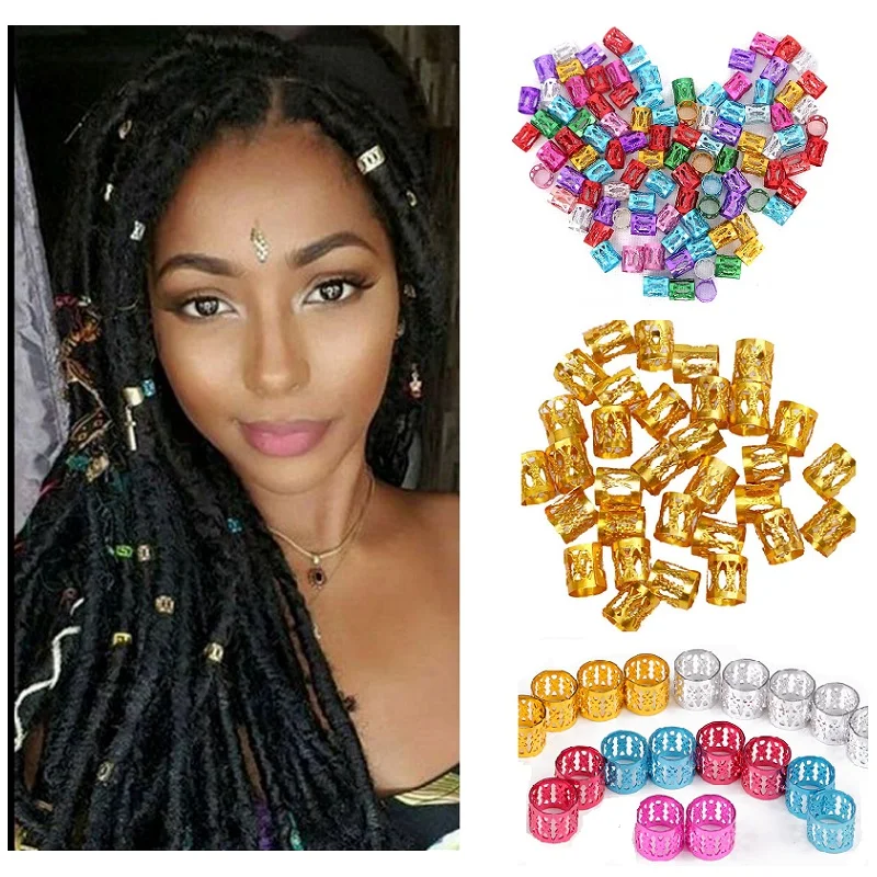 100 Pcs Mixed Color Hair Braids Dreadlock Adjustable Silver Golden Dread Hair Cuff Clip Circle Jewelry Accessaries for Woman
100 Pcs Mixed Color Hair Braids Dreadlock Adjustable Silver Golden Dread Hair Cuff Clip Circle Jewelry Accessaries for Woman