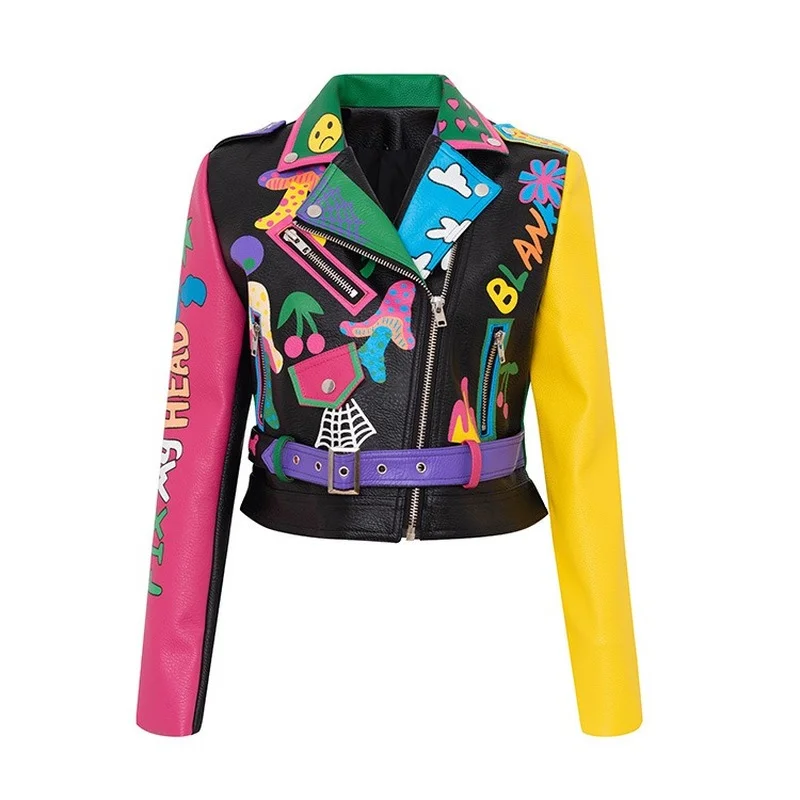 New Slimming Leather Coat Women's Short Jacket Pu Jacket Korean Style Motorcycle Clothing Suit Collar Leather Coat
New Slimming Leather Coat Women's Short Jacket Pu Jacket Korean Style Motorcycle Clothing Suit Collar Leather Coat