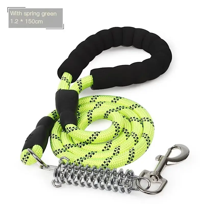Pet Leash Buffer Spring Leash Reflective Tape 1.5m Medium With Comfortable Padded Handle Heavy Duty Training Durable Nylon Leash
Pet Leash Buffer Spring Leash Reflective Tape 1.5m Medium With Comfortable Padded Handle Heavy Duty Training Durable Nylon Leash