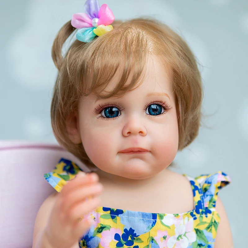 55CM Maggi Full Body Silicone Reborn Toddler Girl Princess Hand-Detailed Paiting Rooted Hair Waterproof Toys for Girls
55CM Maggi Full Body Silicone Reborn Toddler Girl Princess Hand-Detailed Paiting Rooted Hair Waterproof Toys for Girls