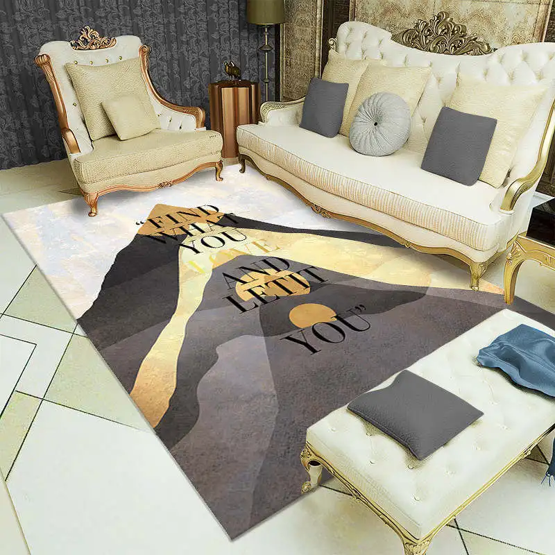 Phnom Penh high quality carpet art golden feather pattern living room bedroom carpet flannel 3D printing home kitchen floor mat
Phnom Penh high quality carpet art golden feather pattern living room bedroom carpet flannel 3D printing home kitchen floor mat