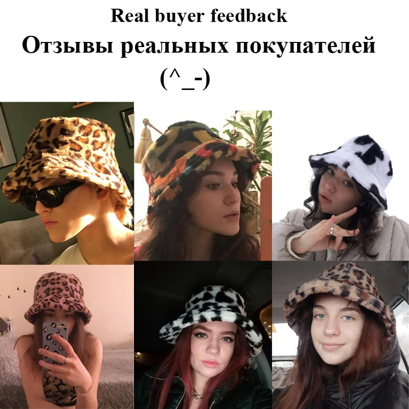 Winter Cow Leopard Print Faux Fur Plush Bucket Hats For Women Outdoor Warm Sun Hat Soft Velvet Fisherman Cap Lady Fashion Panama
Winter Cow Leopard Print Faux Fur Plush Bucket Hats For Women Outdoor Warm Sun Hat Soft Velvet Fisherman Cap Lady Fashion Panama