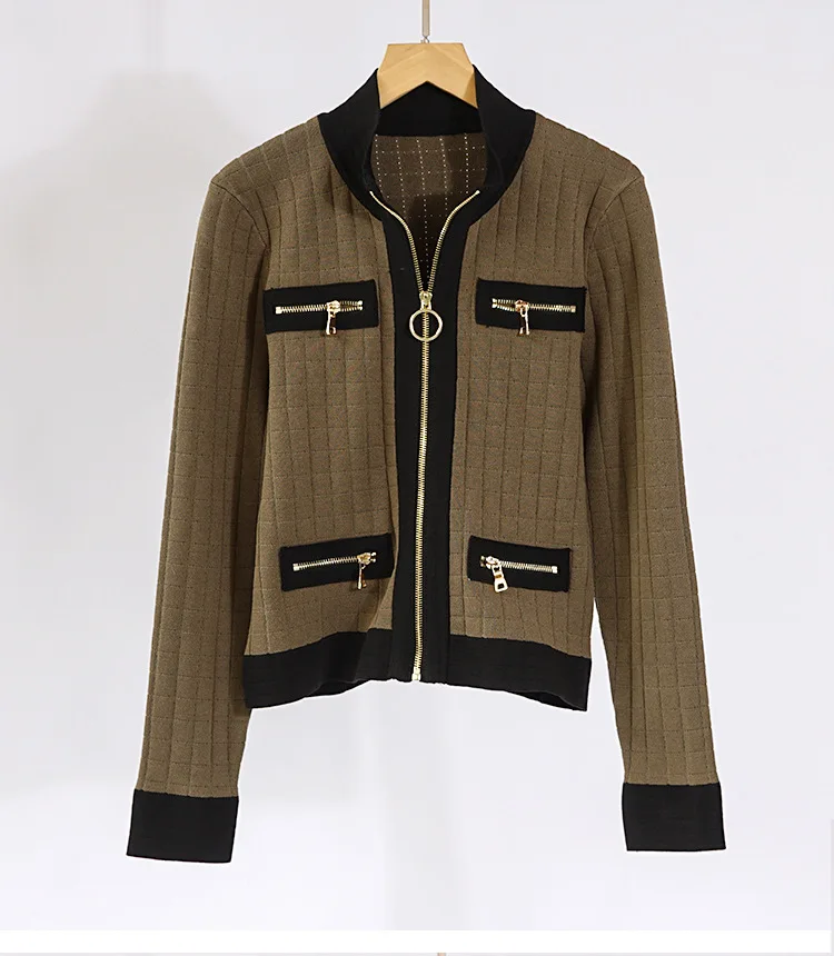 High Quality Women Fashion Spring Autumn Vintage Slim Zipper Knit Cardigan Sweater Jacket Coat
High Quality Women Fashion Spring Autumn Vintage Slim Zipper Knit Cardigan Sweater Jacket Coat