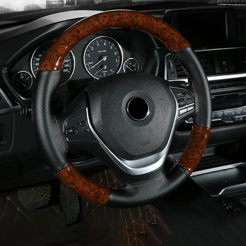 Universal Mahogany Wood Leather Car Steering Wheel Soft Covers Fit 37cm 38cm Steering Wheel Auto Interior Decoration Accessories
Universal Mahogany Wood Leather Car Steering Wheel Soft Covers Fit 37cm 38cm Steering Wheel Auto Interior Decoration Accessories