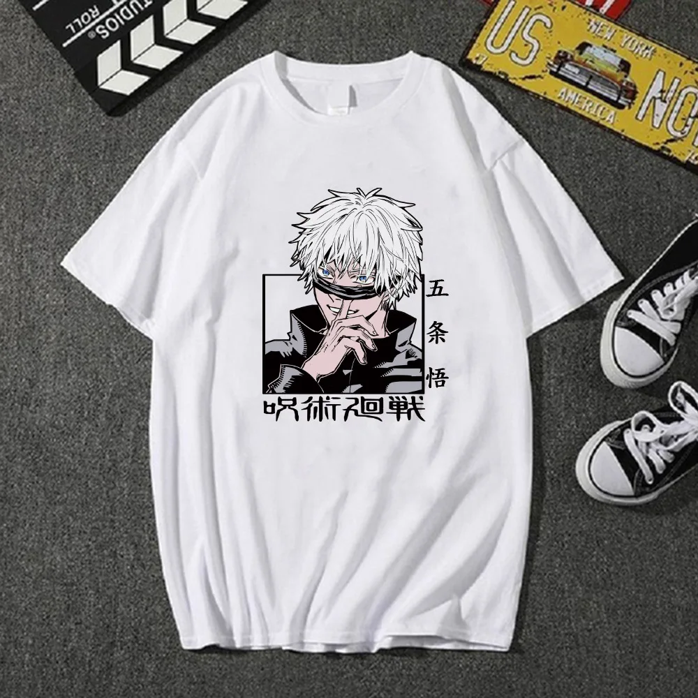 Jujutsu Kaisen White T-Shirt Anime Fashion O-Neck Tops Casual Loose Man and Woman 
Jujutsu Kaisen White T-Shirt Anime Fashion O-Neck Tops Casual Loose Man and Woman